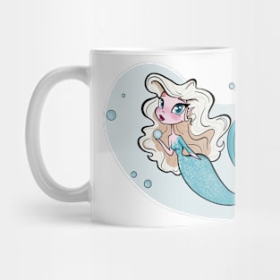 Blue Bubble Mermaid Mug